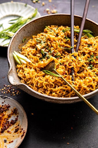 20 Minute Garlic Oil Schezwan Peanut Noodles | halfbakedharvest.com