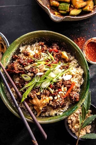 20 Minute Korean Gochujang Beef Bowls | halfbakedharvest.com