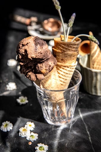 Blender Chocolate Peanut Butter Ice Cream | halfbakedharvest.com