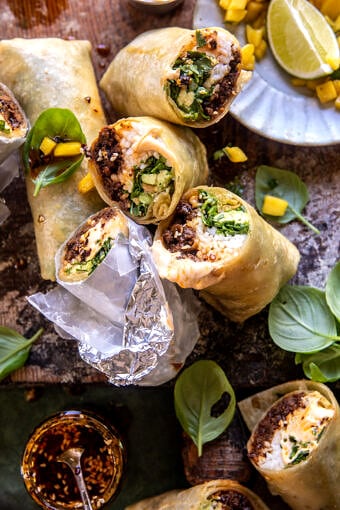 30 Minute Korean Beef and Avocado Rice Rolls | halfbakedharvest.com