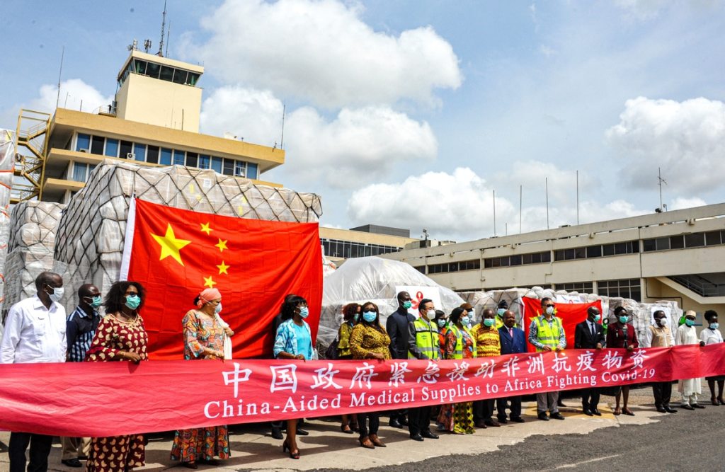 Welcome ceremony at Kotoka International Airport for China donated medical equipment