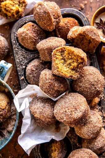 Baked Cinnamon Sugar Apple Cider Doughnut Holes | halfbakedharvest.com