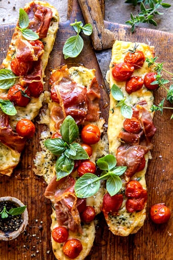 Baked Gruyère Tomato Bruschetta | halfkabedharvest.com