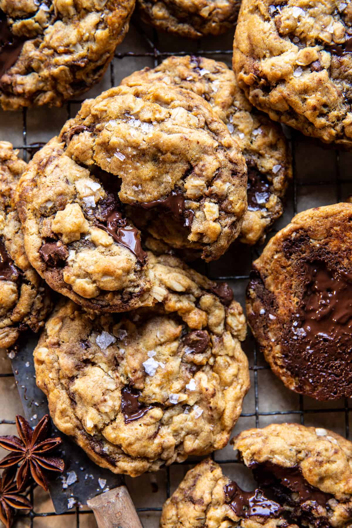 Brown Butter Pumpkin Oatmeal Chocolate Chip Cookies | halfbakedharvest.com