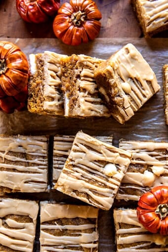 Brown Sugar Maple Pumpkin Butter Bars | halfbakedharvest.com