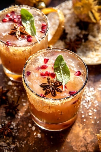 Brown Sugar Sage Ginger Paloma (with mocktail) | halfbakedharvest.com