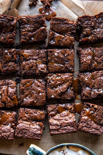 Caramel Mocha Nutella Brownies | halfbakedharvest.com