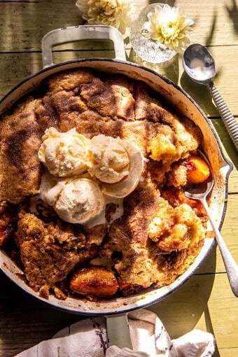 Caramel Peach Dump Cake | halfbakedharvest.com