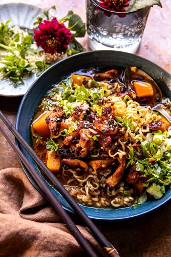 Chili Crisp Chicken Ramen in Ginger Soy Broth | halfbakedharvest.com