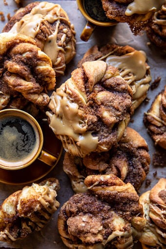 Cinnamon Knots with Coffee Icing | halfbakedharvest.com