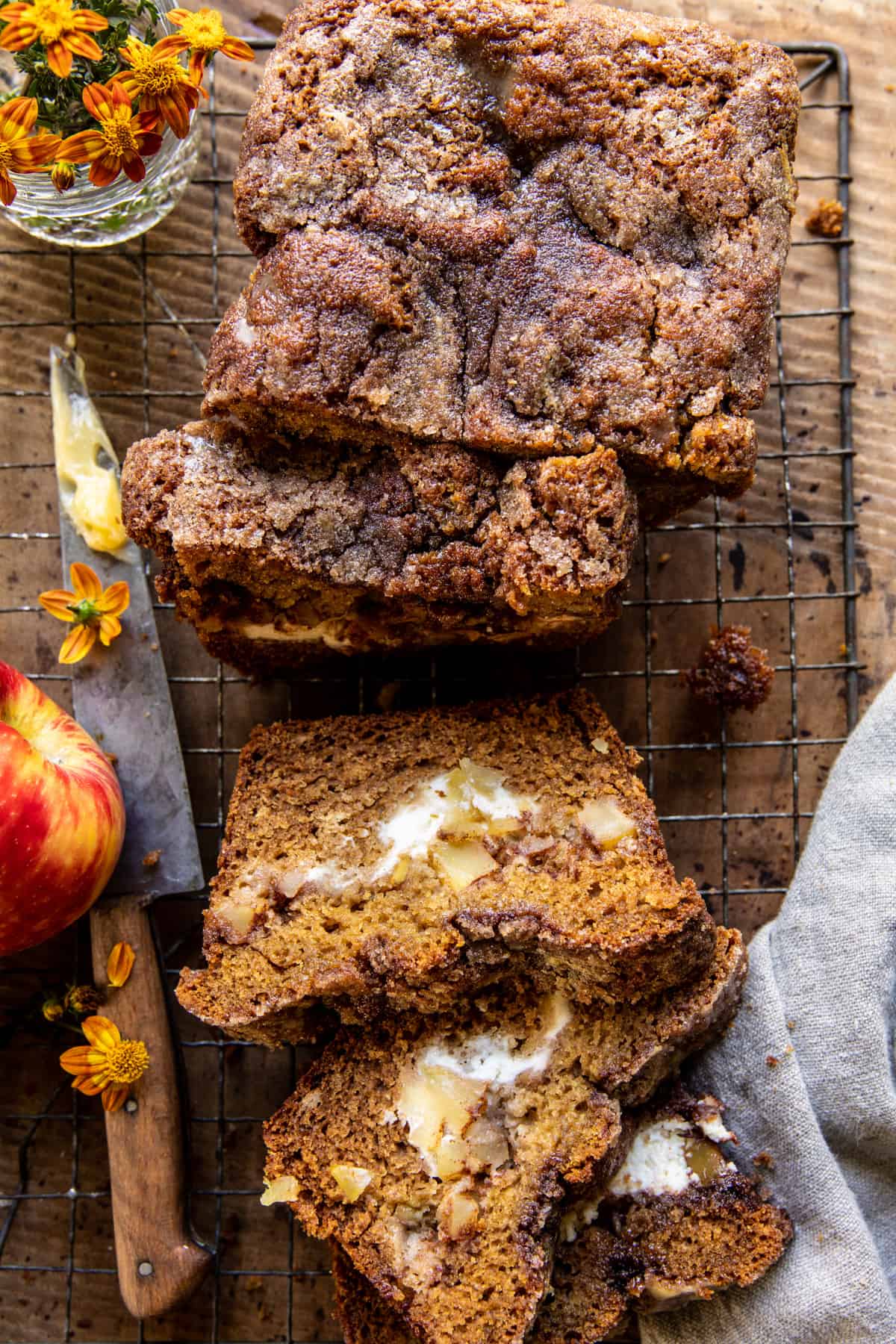 Cinnamon Sugar Swirled Apple Butter Bread | halfbakedharvest.com