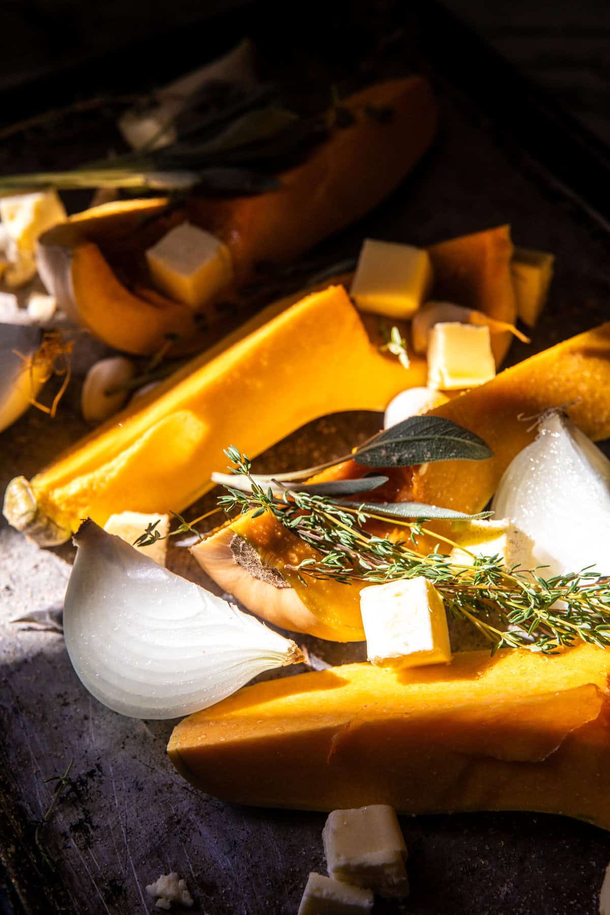 Creamy Butternut Squash Sage Pesto Soup | halfbakedharvest.com