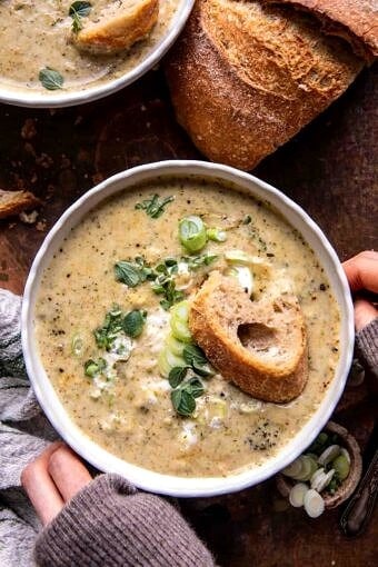 Easy Spicy Broccoli Cheddar Potato Soup | halfbakedharvest.com