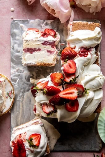 Easy Strawberry Ice Cream Cake | halfbakedharvest.com