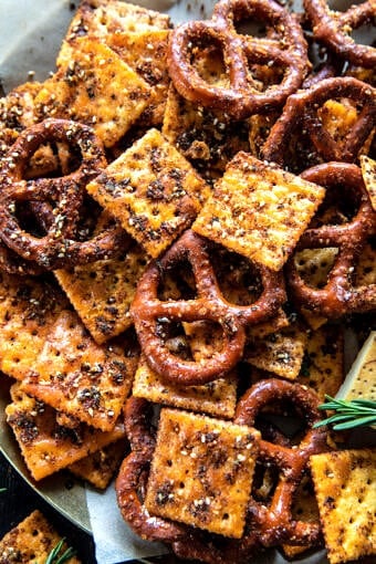 Everything Ranch Crackers and Pretzels | halfbakedharvest.com