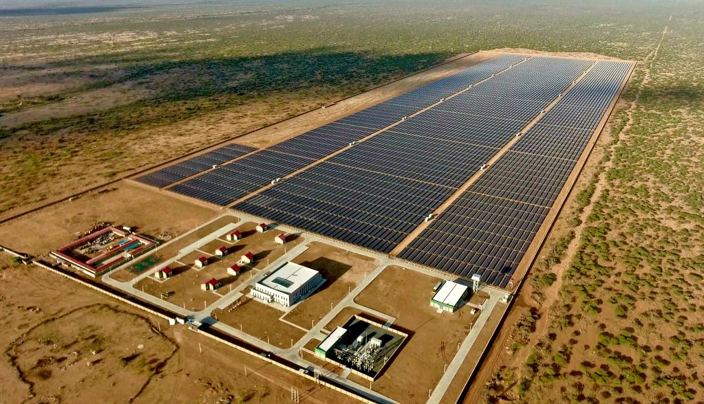 A solar power plant in Garissa County, Kenya financed by China.