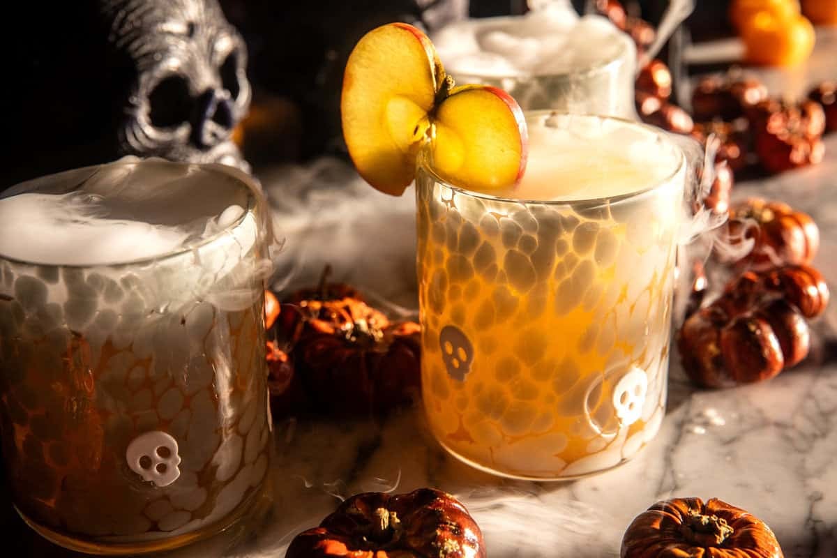 Ghostly Ginger Cocktail (with mocktail) | halfbakedharvest.com