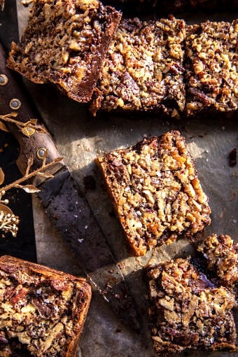 Gooey Pecan Pie Brownies| halfbakedharvest.com