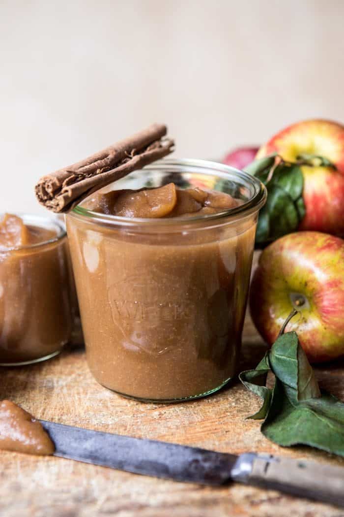 Homemade Slow Cooker Maple Apple Butter | halfbakedharvest.com @hbhharvest