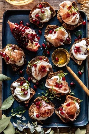 Honey Whipped Ricotta and Prosciutto Crackers | halfbakedharvest.com