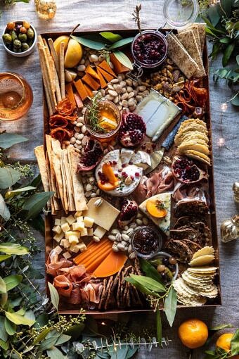 How to Make an Easy Holiday Cheese Board | halfbakedharvest.com #cheeseboard #appetizers #christmas #thanksgiving