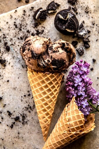 No Churn Chocolate Malt Oreo Ice Cream | halfbakedharvest.com