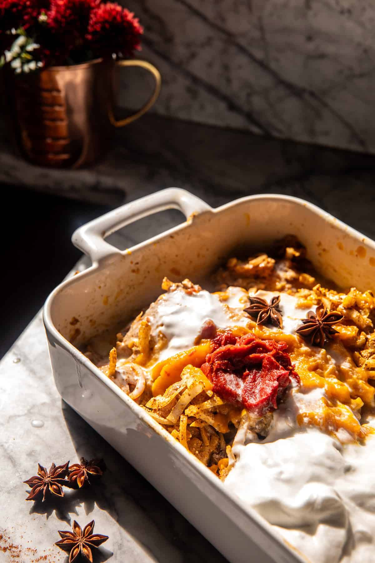 One Pan Sesame Pumpkin Butter Chicken | halfbakedharvest.com