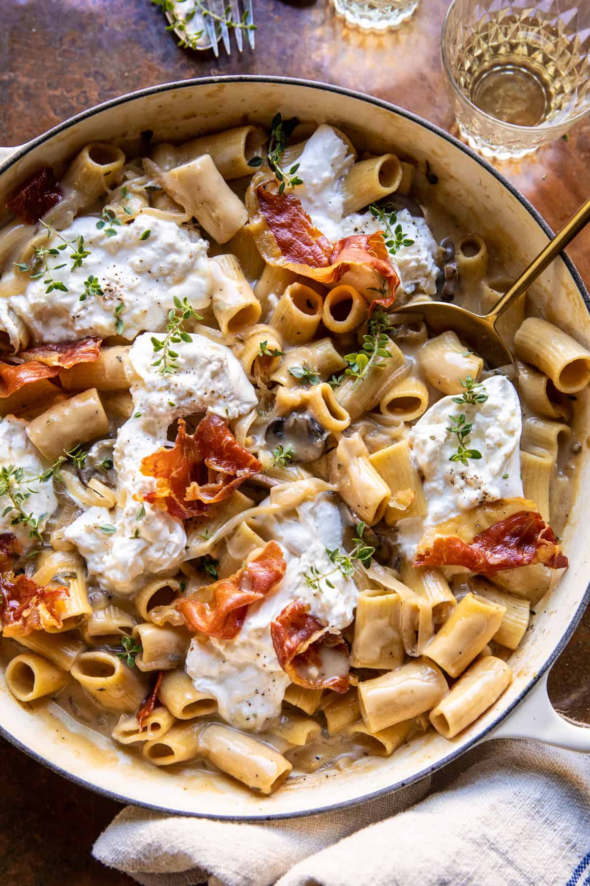 One Pot French Onion Pasta with Crispy Prosciutto | halfbakedharvest.com