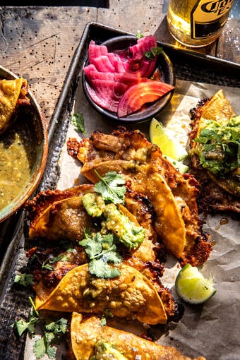 Sheet Pan Crispy Jalapeño Chicken Tacos | halfbakedharvest.com