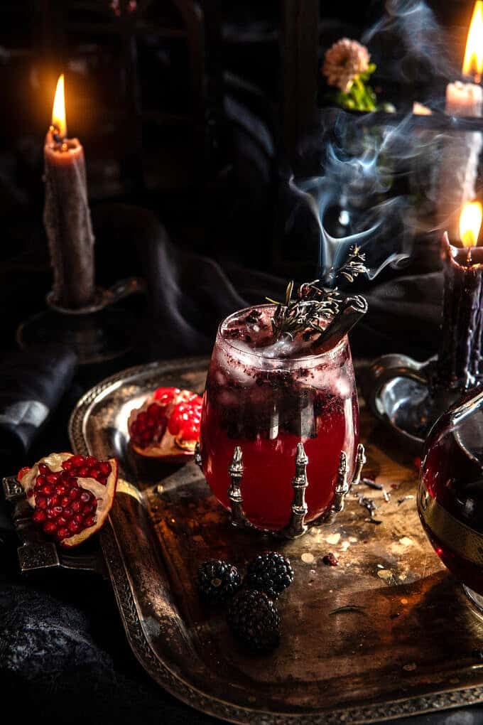 Smoky Black Pomegranate Cocktail | halfbakedharvest.com