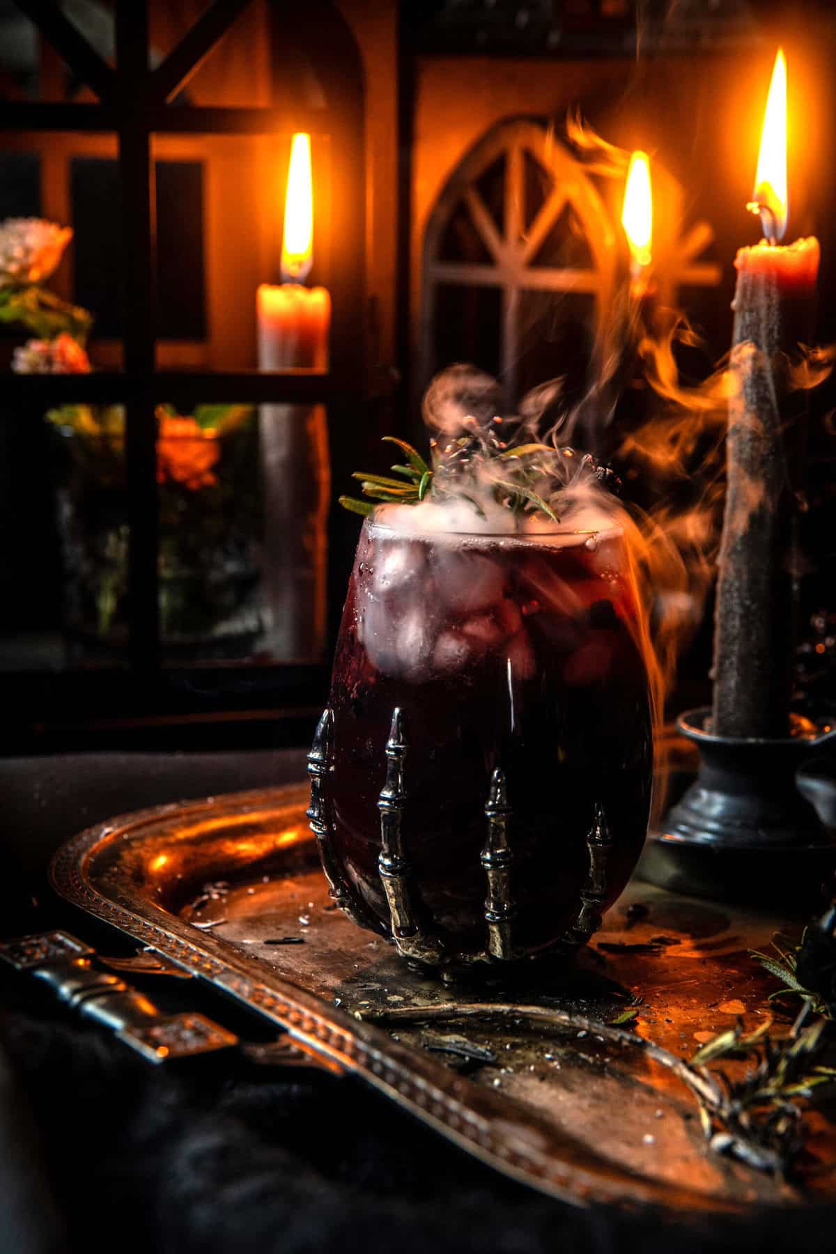 Smoky Black Pomegranate Cocktail | halfbakedharvest.com