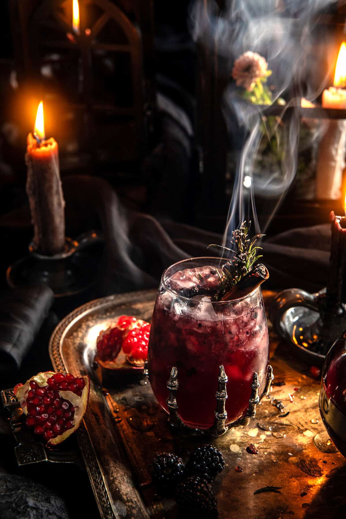 Smoky Black Pomegranate Cocktail | halfbakedharvest.com