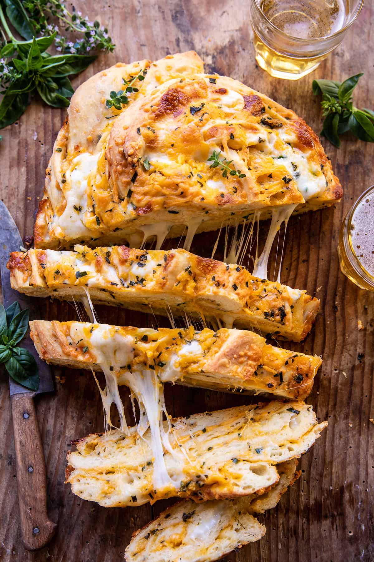 Soft Garlic Herb Cheddar Cheese Bread | halfbakedharvest.com