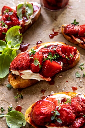 Strawberry Jam with Honey Whipped Goat Cheese | halfbakedharvest.com