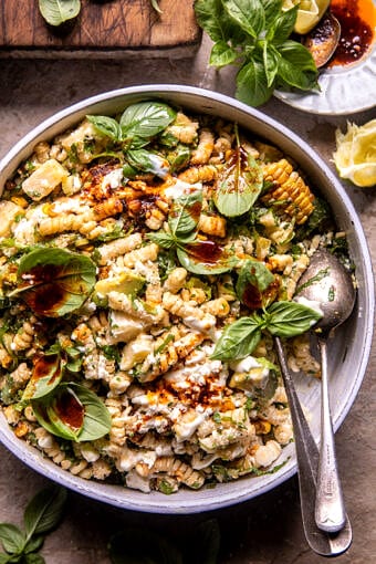 Street Corn Pasta Salad | halfbakedarvest.com