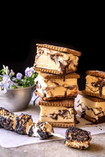 Toasted S'mores Ice Cream Sandwiches | halfbakedharvest.com