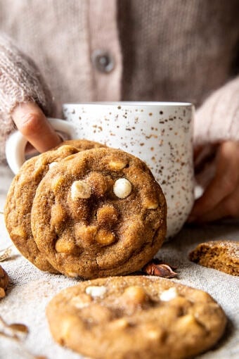 White Chocolate Chai Pumpkin Snickerdoodles | halfbakedharvest.com