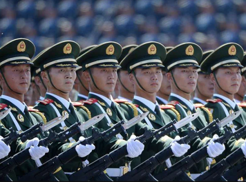 Chinese military in formal uniform